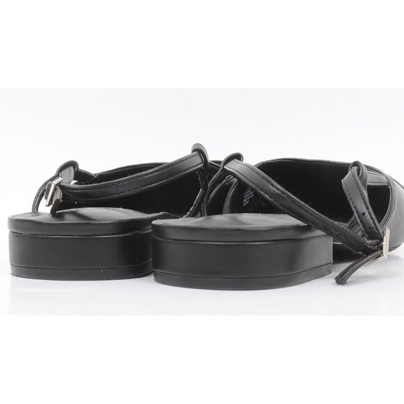 Torrid Cap Toe Slingback Flat 8.5 Extra Wide Width Whimsigoth Vegan Leather - Picture 5 of 9